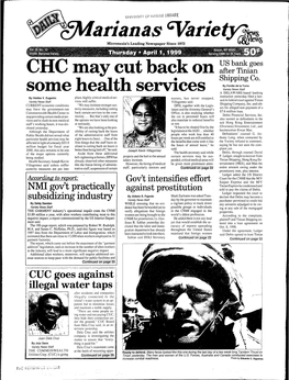 CHC Niay Cut Back on Sonie Health Services