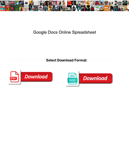 Google Docs Online Spreadsheet