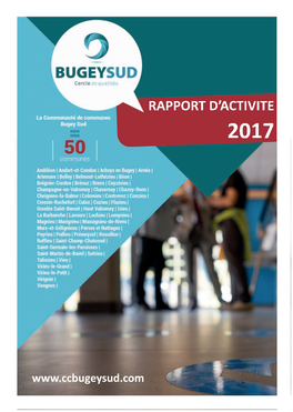 Rapport D'activité De La Communauté De Communes Bugey-Sud