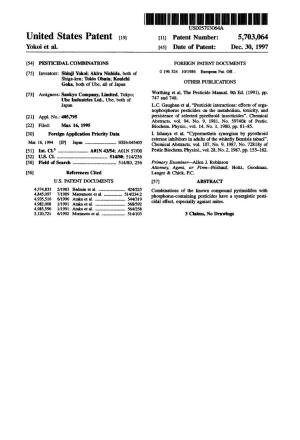 United States Patent (19) 11 Patent Number: 5,703,064 Yokoi Et Al