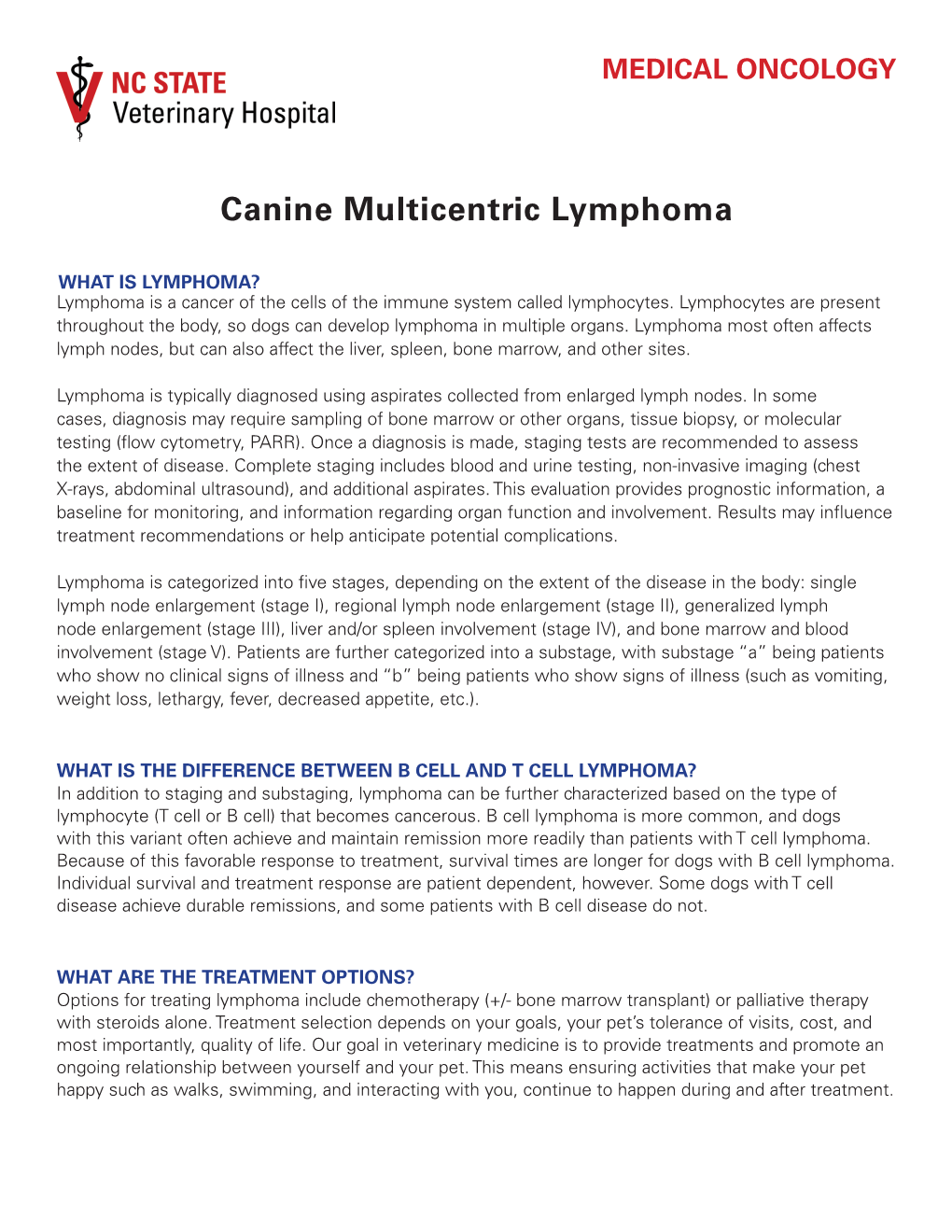 Canine Multicentric Lymphoma