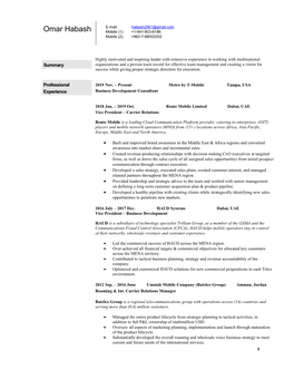 Contemporary Resume