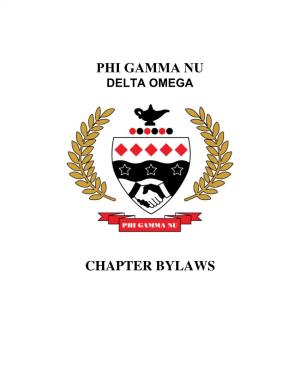 Phi Gamma Nu Chapter Bylaws