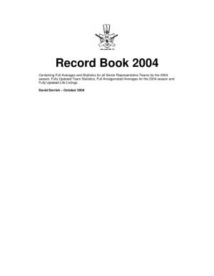 Record Book 2004