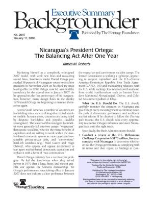 Nicaragua's President Ortega
