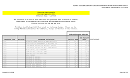 Report: Rs04328‐R1328 North Carolina Department of Health and Human Services Physician Fee Schedule As Of:12/11/2018