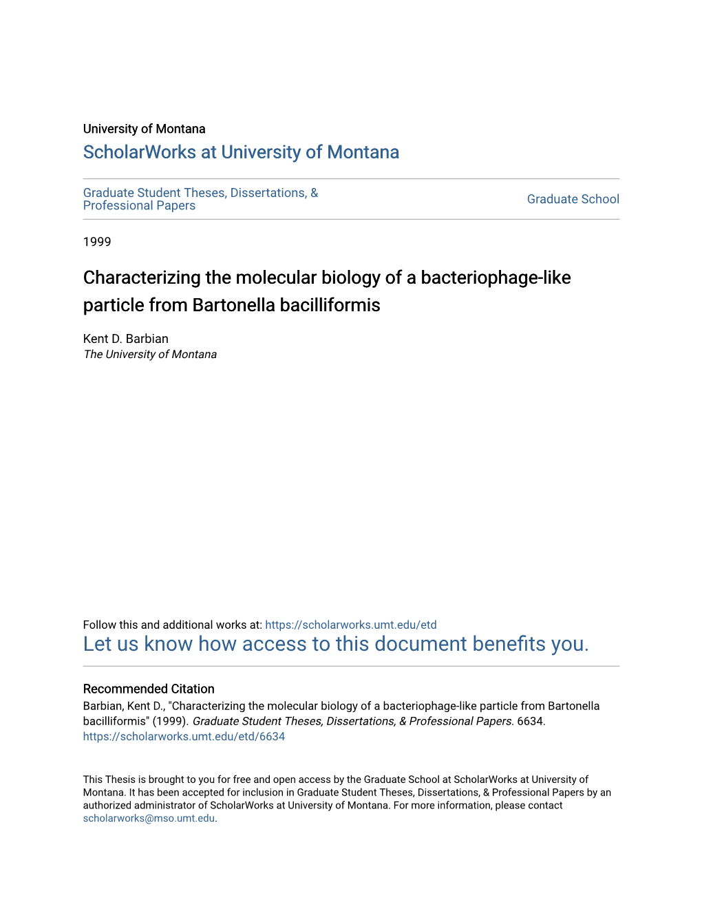 Characterizing the Molecular Biology of a Bacteriophage-Like Particle from Bartonella Bacilliformis