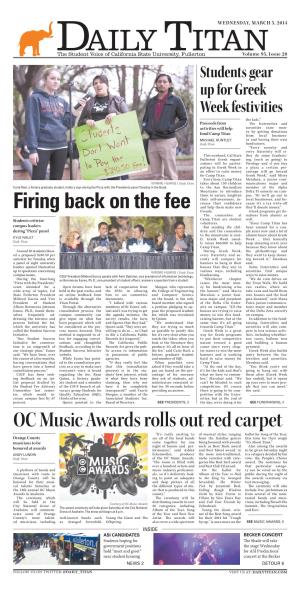 Firing Back on the Fee OC Music Awards Rolls out Red Carpet
