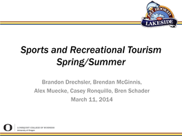 Sports and Recreational Tourism Spring/Summer
