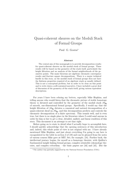 Quasi-Coherent Sheaves on the Moduli Stack of Formal Groups