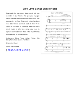 Silly Love Songs Sheet Music