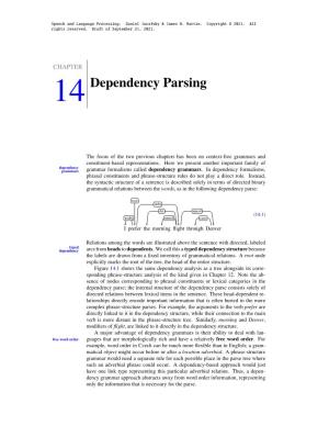 Chapter 14: Dependency Parsing