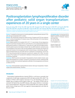 Posttransplantation Lymphoproliferative