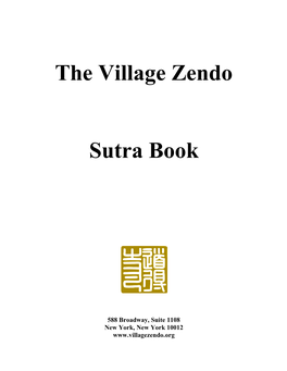 Village Zendo Sutra Book