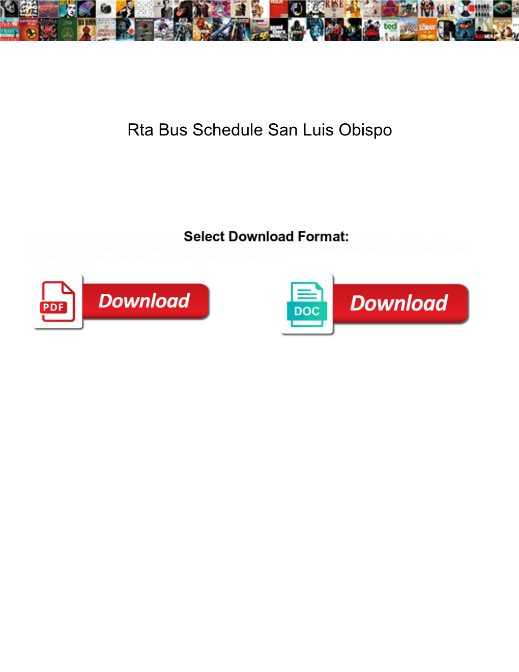 Rta Bus Schedule San Luis Obispo