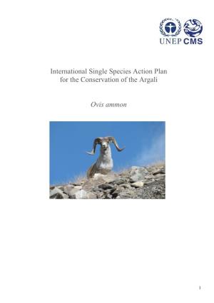 International Single Species Action Plan for the Conservation of the Argali Ovis Ammon