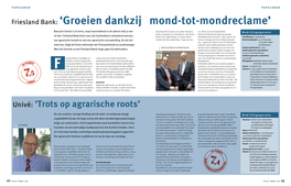Friesland Bank: 'Groeien Dankzij Mond-Tot-Mondreclame'
