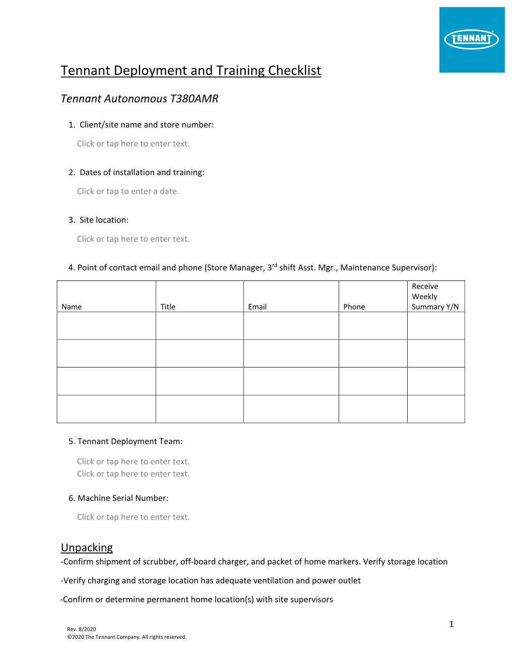 T380AMR Deployment Process and Training Report