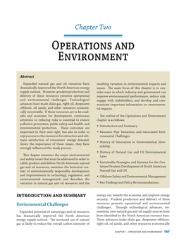 Chapter 2: Operations and Environment