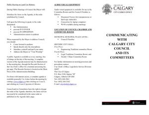 Communicating with Calgary City Council and Its Committees