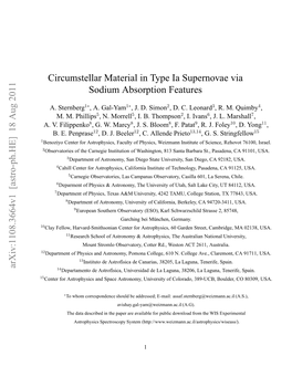 Circumstellar Material in Type Ia Supernovae Via Sodium Absorption