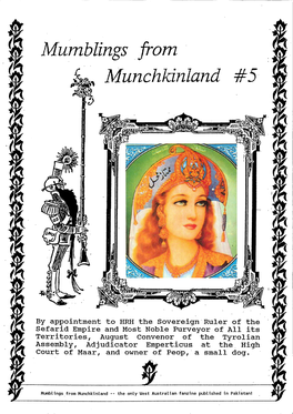 Mumblings from Munchkinland 5