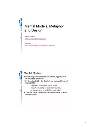 Mental Models, Metaphor and Design