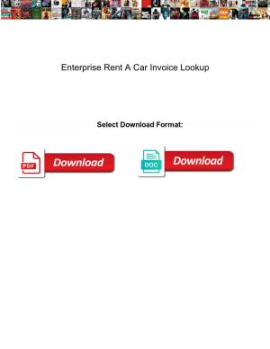 Enterprise Rent a Car Invoice Lookup