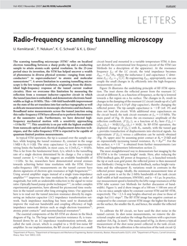 Radio-Frequency Scanning Tunneling Microscopy