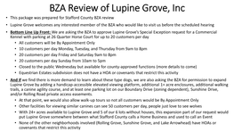 BZA Review of Lupine Grove