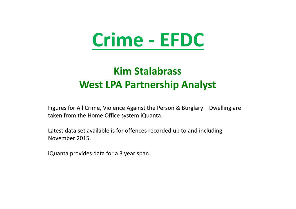 Crime Analysist Presentation