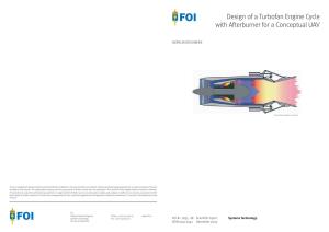Design of a Turbofan Engine Cycle with Afterburner for a Conceptual UAV