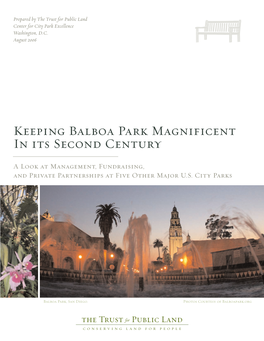 Keeping Balboa Park Magnificent in Its Second Century