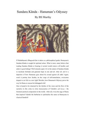 Sundara Kãnda - Hanuman’S Odyssey by BS Murthy