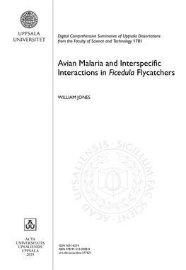 Avian Malaria and Interspecific Interactions in Ficedula Flycatchers