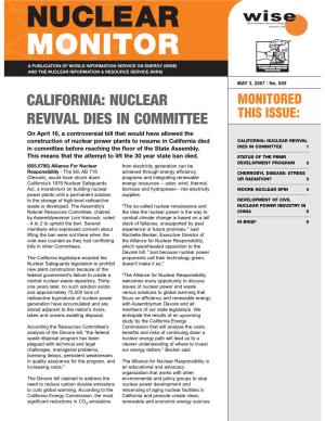 Nuclear Revival Dies in Committee