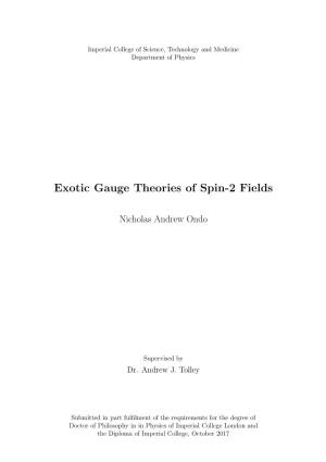 Exotic Gauge Theories of Spin-2 Fields