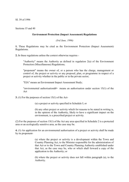 Environment Protection (Impact Assessment) Regulations