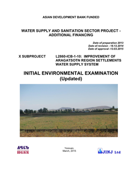Initial Environmental Examination for Subproject X