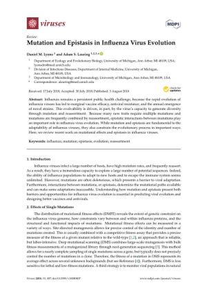 Mutation and Epistasis in Influenza Virus Evolution