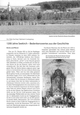 1200 Jahre Seekirch - Bedenkenswertes Aus Der Geschichte