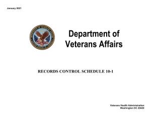 VHA Record Control Schedule (RCS 10-1)