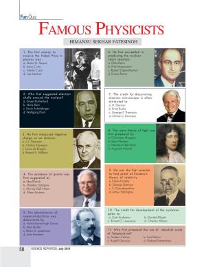 Famous Physicists Himansu Sekhar Fatesingh