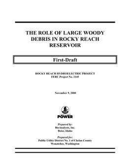 The Role of Large Woody Debris in Rocky Reach Reservoir