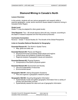 Diamond Mining in Canada's North