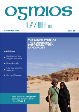 THE NEWSLETTER of the FOUNDATION for ENDANGERED LANGUAGES in This Issue
