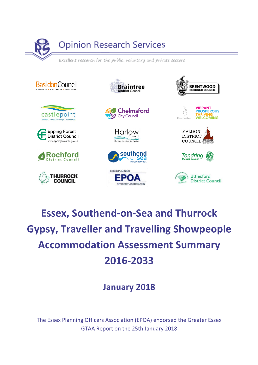 Gypsy, Traveller and Travelling Showpeople Accommodation Assessment Summary 2016-2033