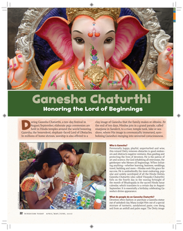 Ganesha Chaturthi Hhonoringonoring Thethe Lordlord Ofof Bbeginningseginnings