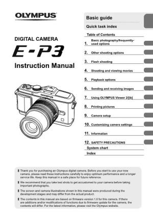 E-P3 Instruction Manual