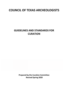 Curation Standards and Procedures, As Amended